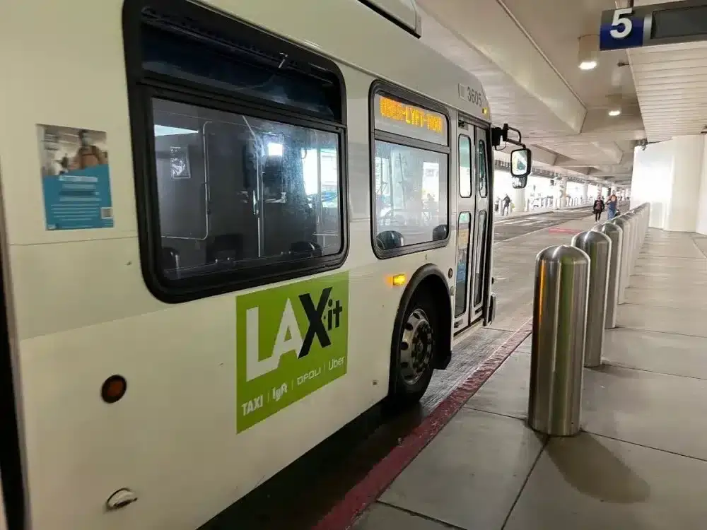 LAX IT Shuttle Bus sign